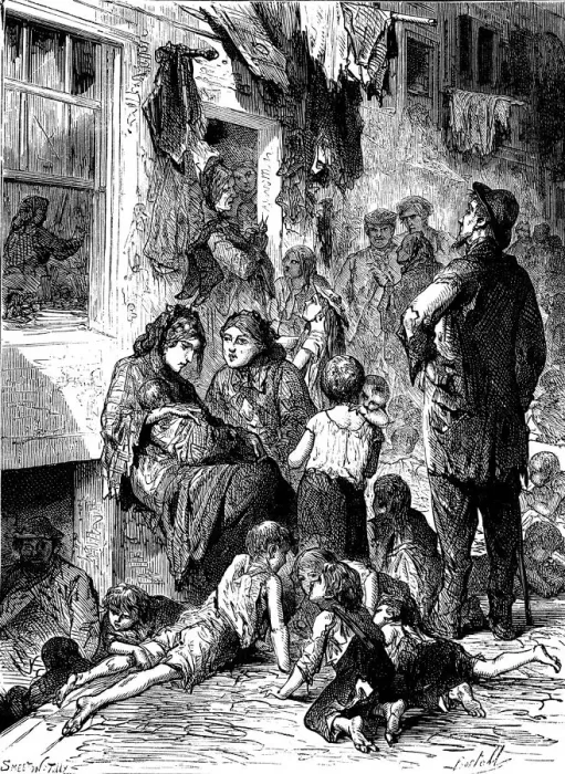 Framed Print : Street Scene in Whitechapel, London, 1874 Framed Print : Street Scene in Whitechapel, London, 1874