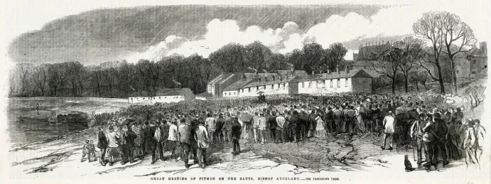 Framed Print : Strike of colliers in Durham 1863