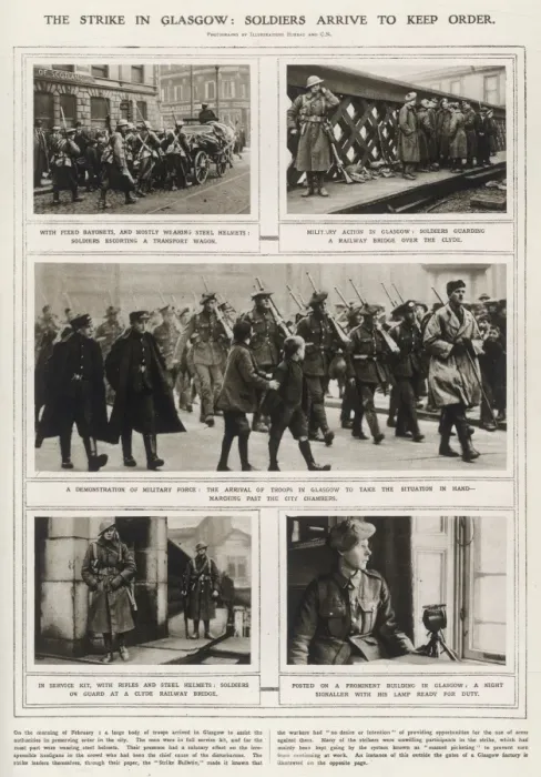 Framed Print : The strike in Glasgow Framed Print : The strike in Glasgow