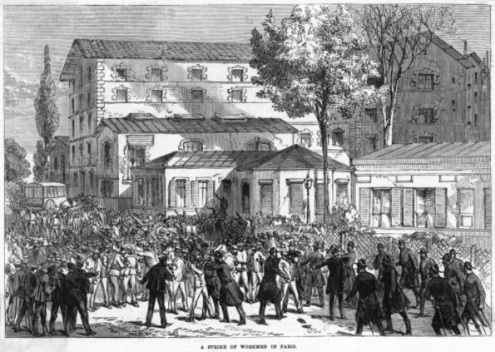Framed Print : Striking Workers