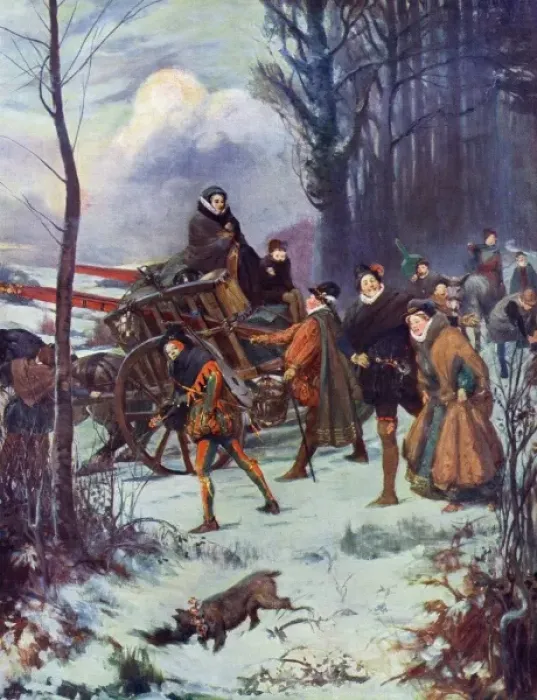 Framed Print : Strolling players on a winters day Framed Print : Strolling players on a winters day