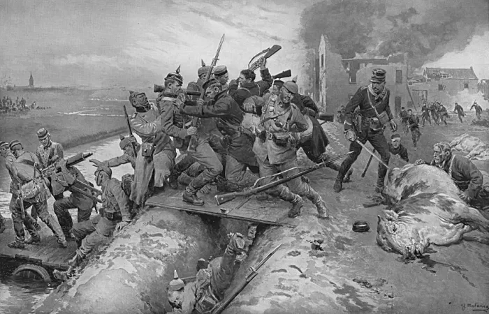 Framed Print : Struggle for the Yser Canal, First World War Framed Print : Struggle for the Yser Canal, First World War