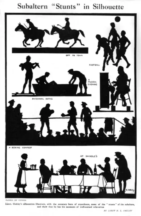 Framed Print : Subaltern Stunts in Silhouette by H. L. Oakley Framed Print : Subaltern Stunts in Silhouette by H. L. Oakley