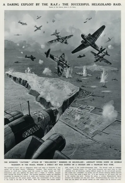 Framed Print : Successful Heligoland raid by G. H. Davis Framed Print : Successful Heligoland raid by G. H. Davis