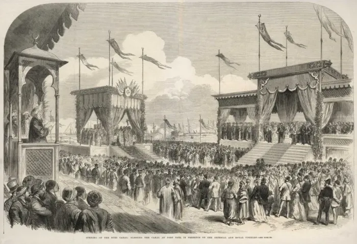 Framed Print : Suez Canal Opens