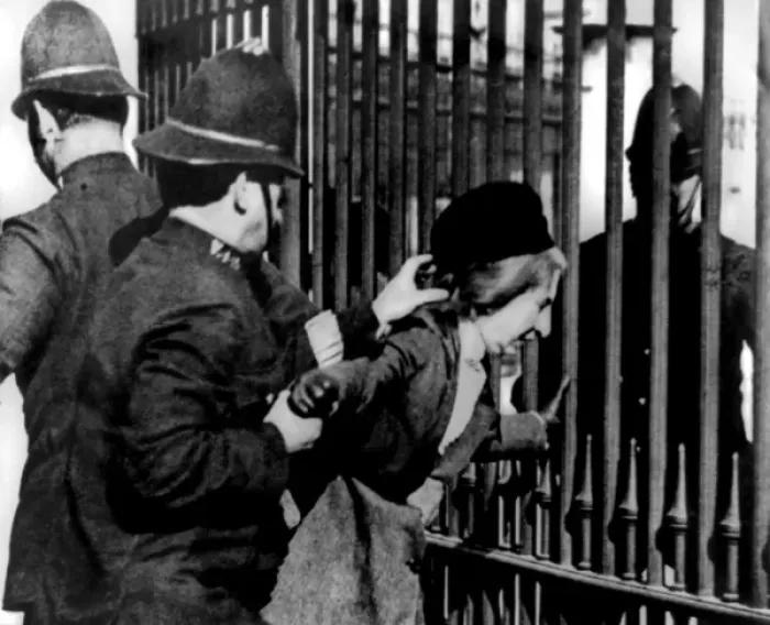 Framed Print : Suffragette at Buckingham Palace Framed Print : Suffragette at Buckingham Palace