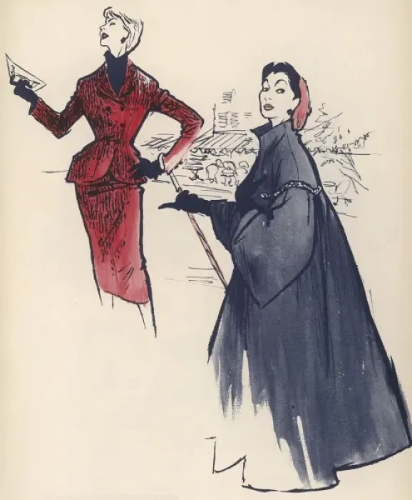 Framed Print : A suit and a coat for August, 1954