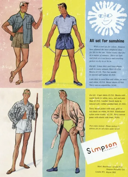 Framed Print : Summer holiday fashions from Simpson of Piccadilly, 1953 Framed Print : Summer holiday fashions from Simpson of Piccadilly, 1953