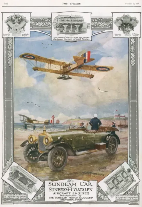 Framed Print : Sunbeam motor car advertisement Framed Print : Sunbeam motor car advertisement