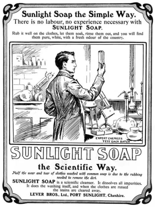 Framed Print : Sunlight Soap advertisement, 1903