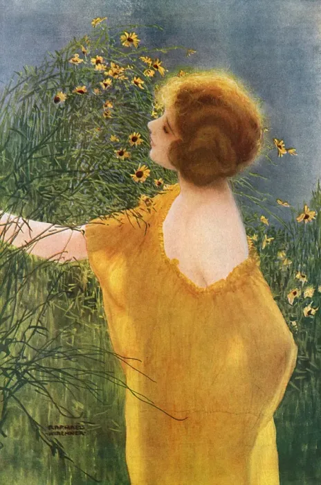 Framed Print : The Sunshine Girl by Raphael Kirchner Framed Print : The Sunshine Girl by Raphael Kirchner