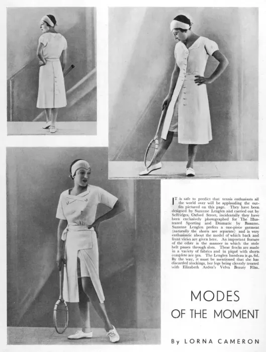 Framed Print : Suzanne Lenglens Tennis Outfits for Selfridges Framed Print : Suzanne Lenglens Tennis Outfits for Selfridges