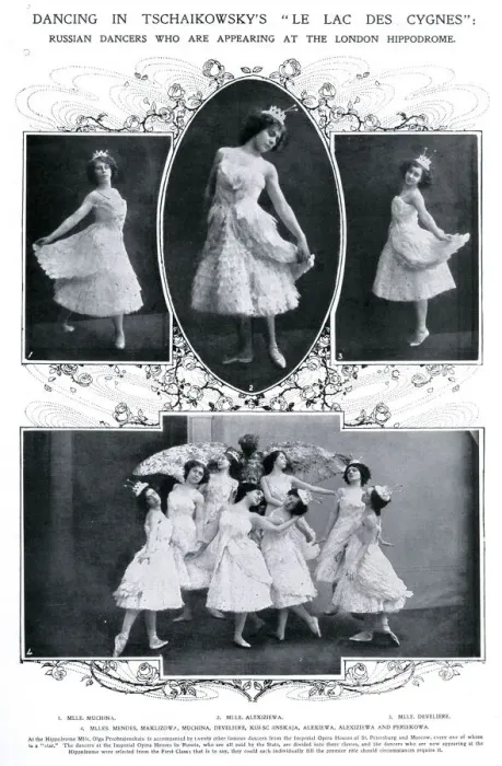 Framed Print : Swan Lake at the London Hippodrome, 1910