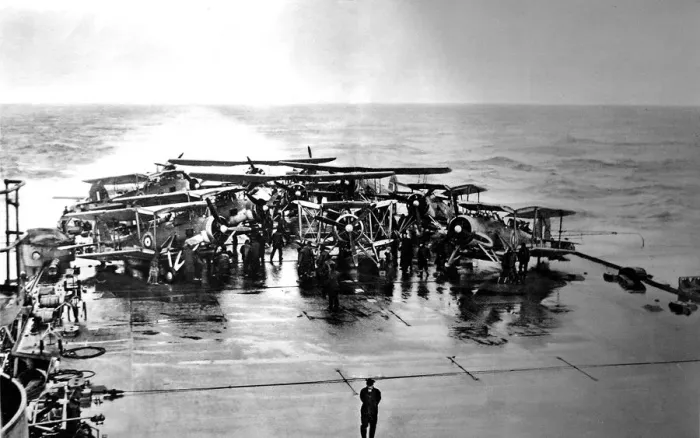 Framed Print : Swordfish Torpedo-bombers on board HMS Victorious, Second Framed Print : Swordfish Torpedo-bombers on board HMS Victorious, Second