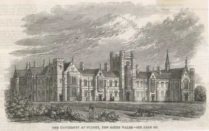 Framed Print : Sydney University / 1859 Framed Print : Sydney University / 1859