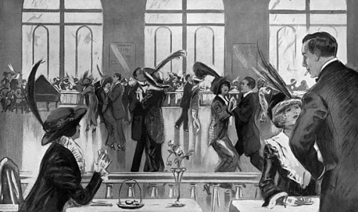 Framed Print : Tango craze: after the cake walk, the tango tea in Paris, 19 Framed Print : Tango craze: after the cake walk, the tango tea in Paris, 19