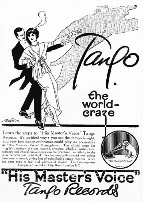Framed Print : Tango records advertisement