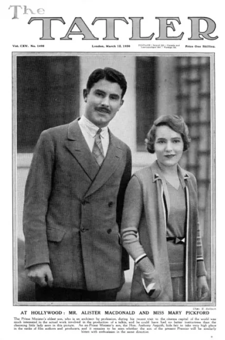 Framed Print : Tatler cover - Alister Macdonald and Mary Pickford Framed Print : Tatler cover - Alister Macdonald and Mary Pickford