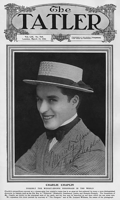 Framed Print : Tatler cover - Charlie Chaplin Framed Print : Tatler cover - Charlie Chaplin