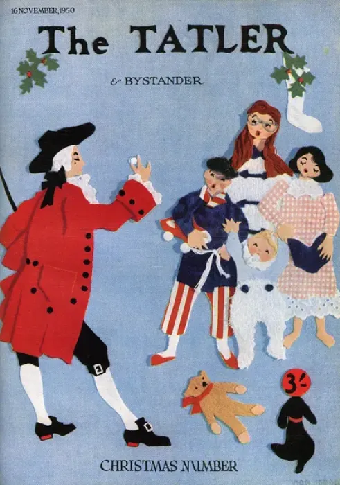 Framed Print : Tatler front cover - Christmas Number 1950