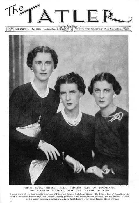 Framed Print : Tatler cover- Duchess of Kent and her sisters Framed Print : Tatler cover- Duchess of Kent and her sisters