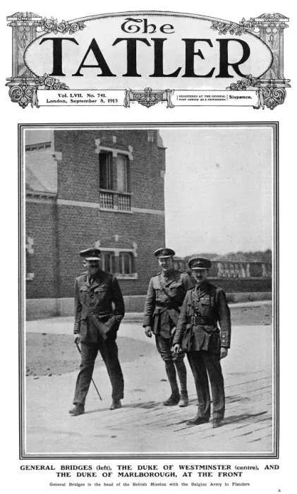 Framed Print : Tatler cover - Dukes of Marlborough & Westminster in uniform Framed Print : Tatler cover - Dukes of Marlborough & Westminster in uniform