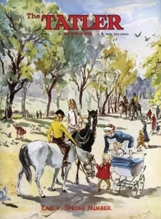 Framed Print : Tatler front cover - Early Spring Number 1954 Framed Print : Tatler front cover - Early Spring Number 1954