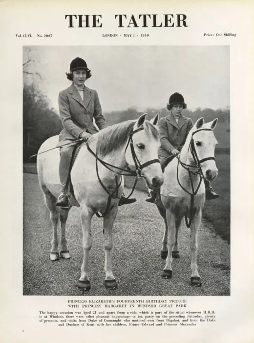 Framed Print : Tatler front cover featuring Princess Elizabeth & Margaret o