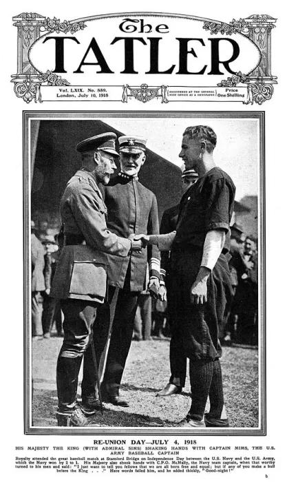 Framed Print : Tatler cover - George V at Independence Day baseball match Framed Print : Tatler cover - George V at Independence Day baseball match