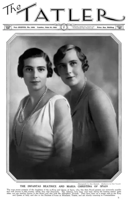Framed Print : Tatler cover Infantas Beatrice and Maria Christina of Spain Framed Print : Tatler cover Infantas Beatrice and Maria Christina of Spain
