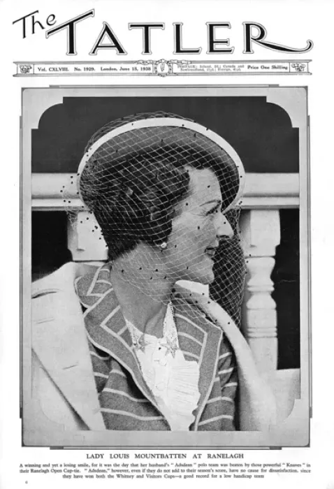 Framed Print : Tatler cover- Lady Louis Mountbatten at Ranelagh