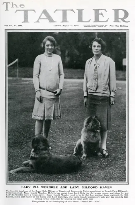 Framed Print : Tatler cover - Lady Zia Wernher and Lady Milford Haven Framed Print : Tatler cover - Lady Zia Wernher and Lady Milford Haven