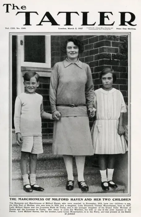 Framed Print : Tatler cover - Marchioness of Milford Haven & children Framed Print : Tatler cover - Marchioness of Milford Haven & children