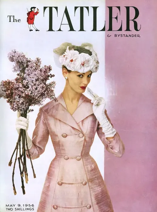 Framed Print : Tatler cover - Mattli dress for Ascot or a garden party Framed Print : Tatler cover - Mattli dress for Ascot or a garden party