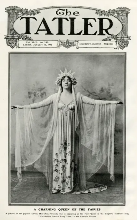 Framed Print : Tatler cover - Maud Cressall as the Fairy Queen Framed Print : Tatler cover - Maud Cressall as the Fairy Queen