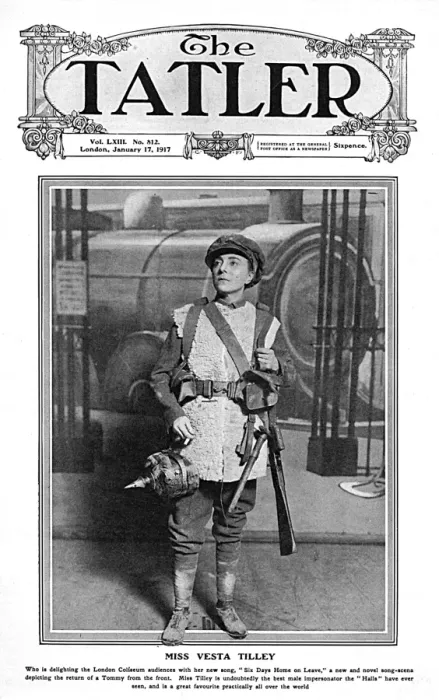 Framed Print : Tatler front cover - Miss Vesta Tilley Framed Print : Tatler front cover - Miss Vesta Tilley