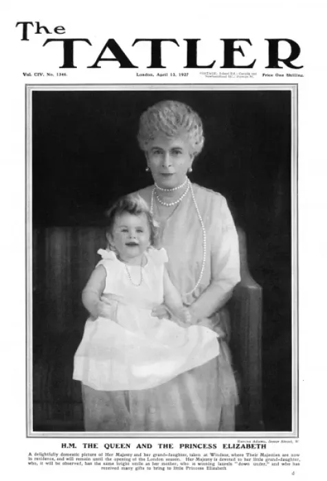 Framed Print : Tatler cover, Queen Mary and Princess Elizabeth of York Framed Print : Tatler cover, Queen Mary and Princess Elizabeth of York