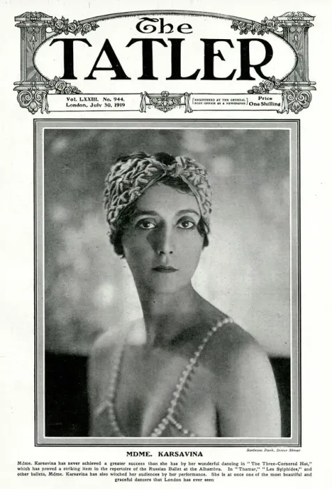 Framed Print : Tatler cover - Tamara Karsavina Framed Print : Tatler cover - Tamara Karsavina