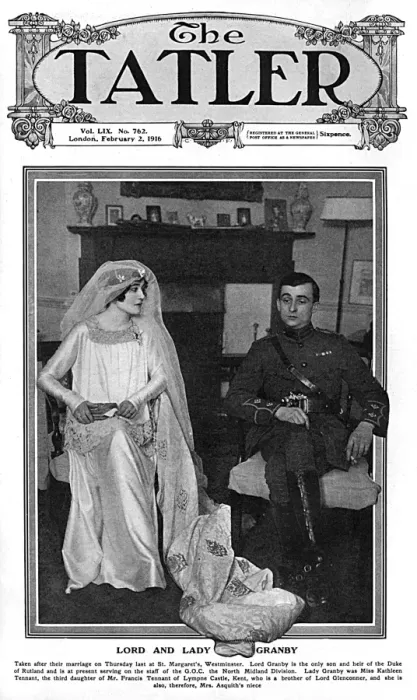 Framed Print : Tatler cover - Wedding of Lord & Lady Granby
