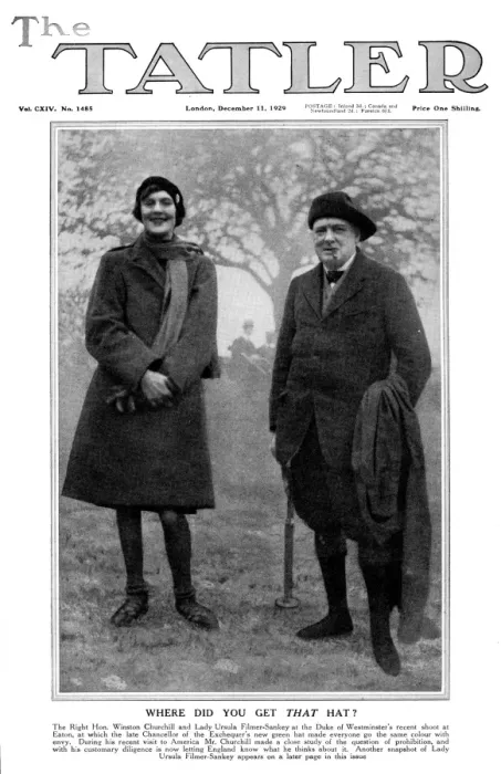 Framed Print : Tatler cover - Winston Churchill & Lady Ursula Filmer-Sanke Framed Print : Tatler cover - Winston Churchill & Lady Ursula Filmer-Sanke