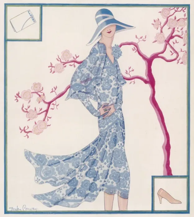 Framed Print : A Tatler Fashion by Gordon Conway