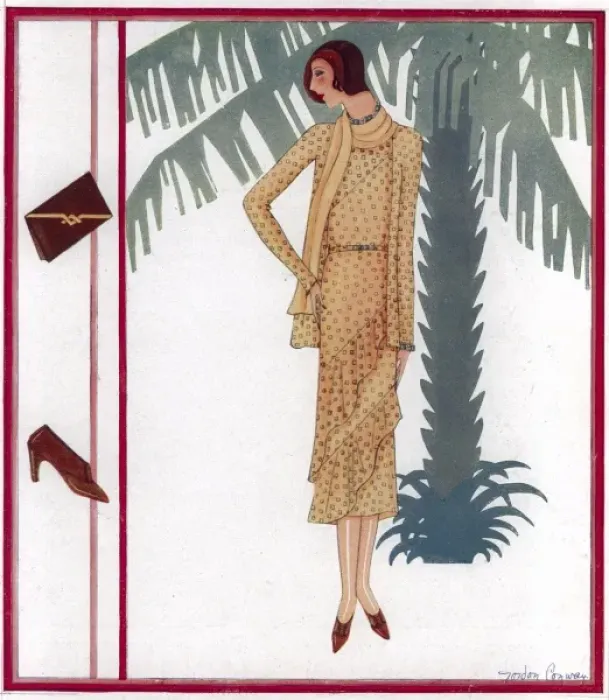 Framed Print : Tatler fashions for February 1930, by Gordon Conway Framed Print : Tatler fashions for February 1930, by Gordon Conway
