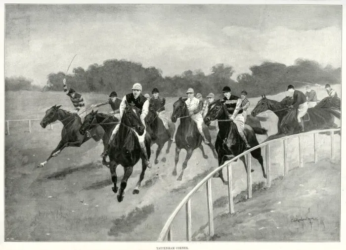 Framed Print : Tattenham Corner 1897 Framed Print : Tattenham Corner 1897