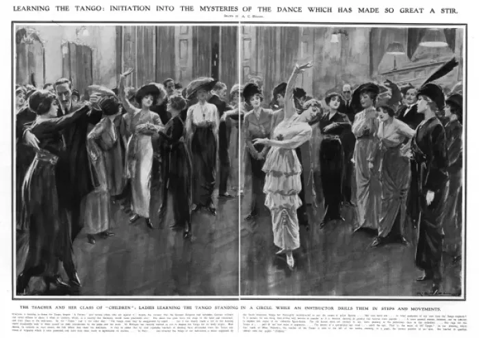 Framed Print : Tea tango craze: learning to Tango, 1913 Framed Print : Tea tango craze: learning to Tango, 1913