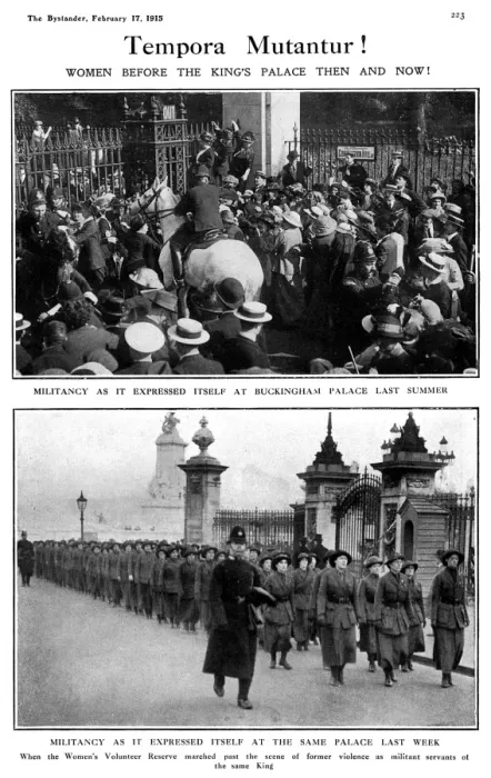 Framed Print : Tempora Mutantur! Militancy at Buckingham Palace, 1914&1915