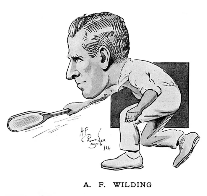 Framed Print : Tennis player Captain A. F. Wilding in caricature Framed Print : Tennis player Captain A. F. Wilding in caricature