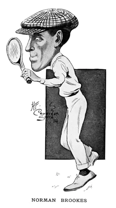 Framed Print : Tennis player Norman Brookes in caricature Framed Print : Tennis player Norman Brookes in caricature