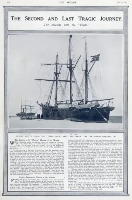 Framed Print : The Terra Nova meets the Fram Framed Print : The Terra Nova meets the Fram
