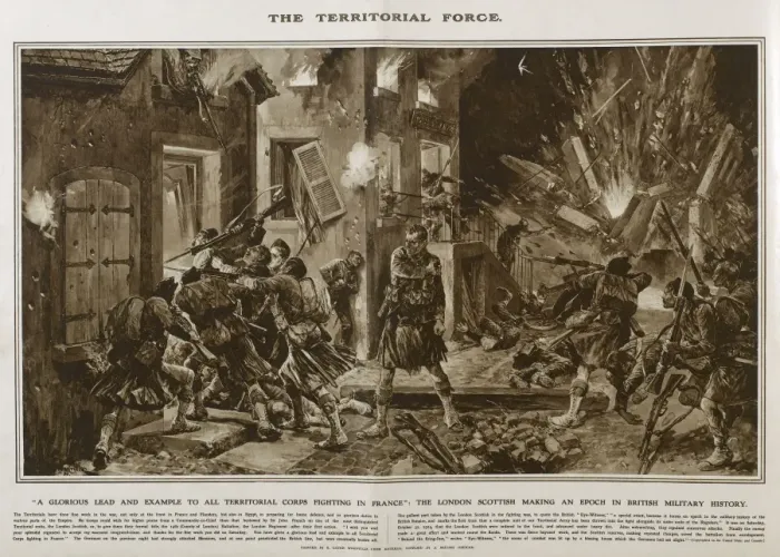 Framed Print : Territorial Corps in Great War Deeds, WW1 Framed Print : Territorial Corps in Great War Deeds, WW1