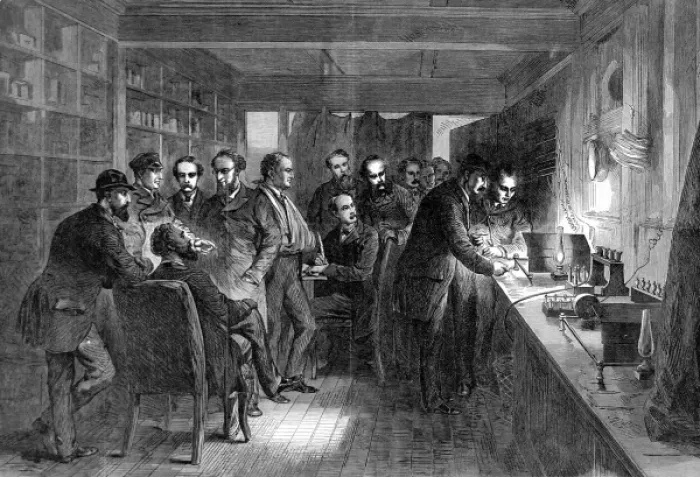 Framed Print : Testing the recovered Atlantic telegraph cable
